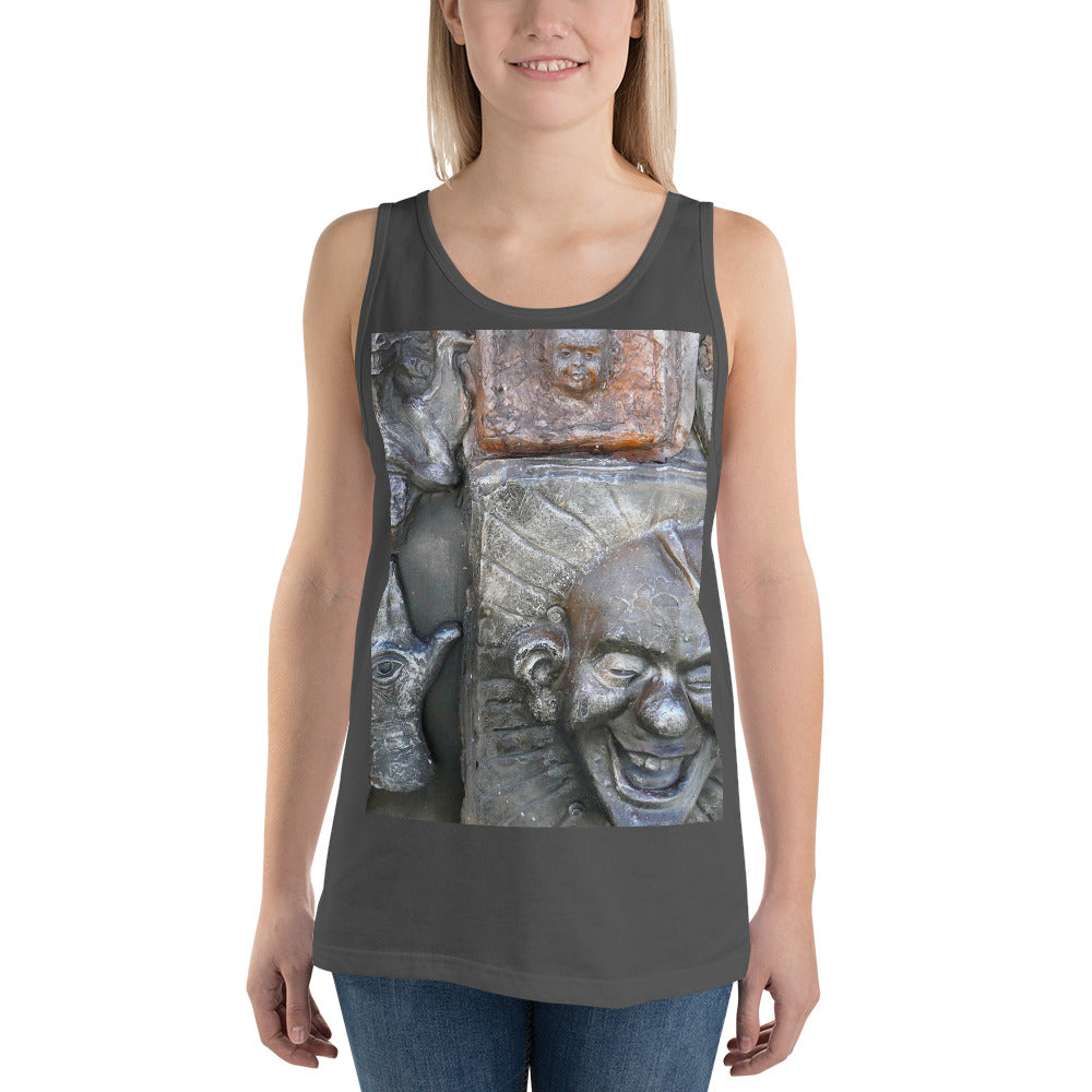 "Cosmic Laughter" - Unisex Premium Tank Top - Fry1Productions