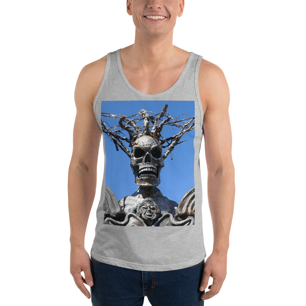 “Skull Warrior Stare” - Unisex Premium Tank Top - Fry1Productions