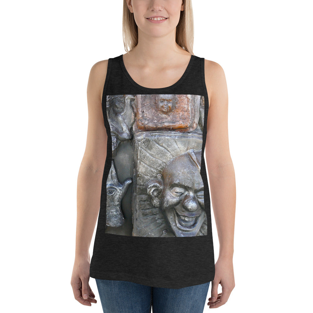 "Cosmic Laughter" - Unisex Premium Tank Top - Fry1Productions