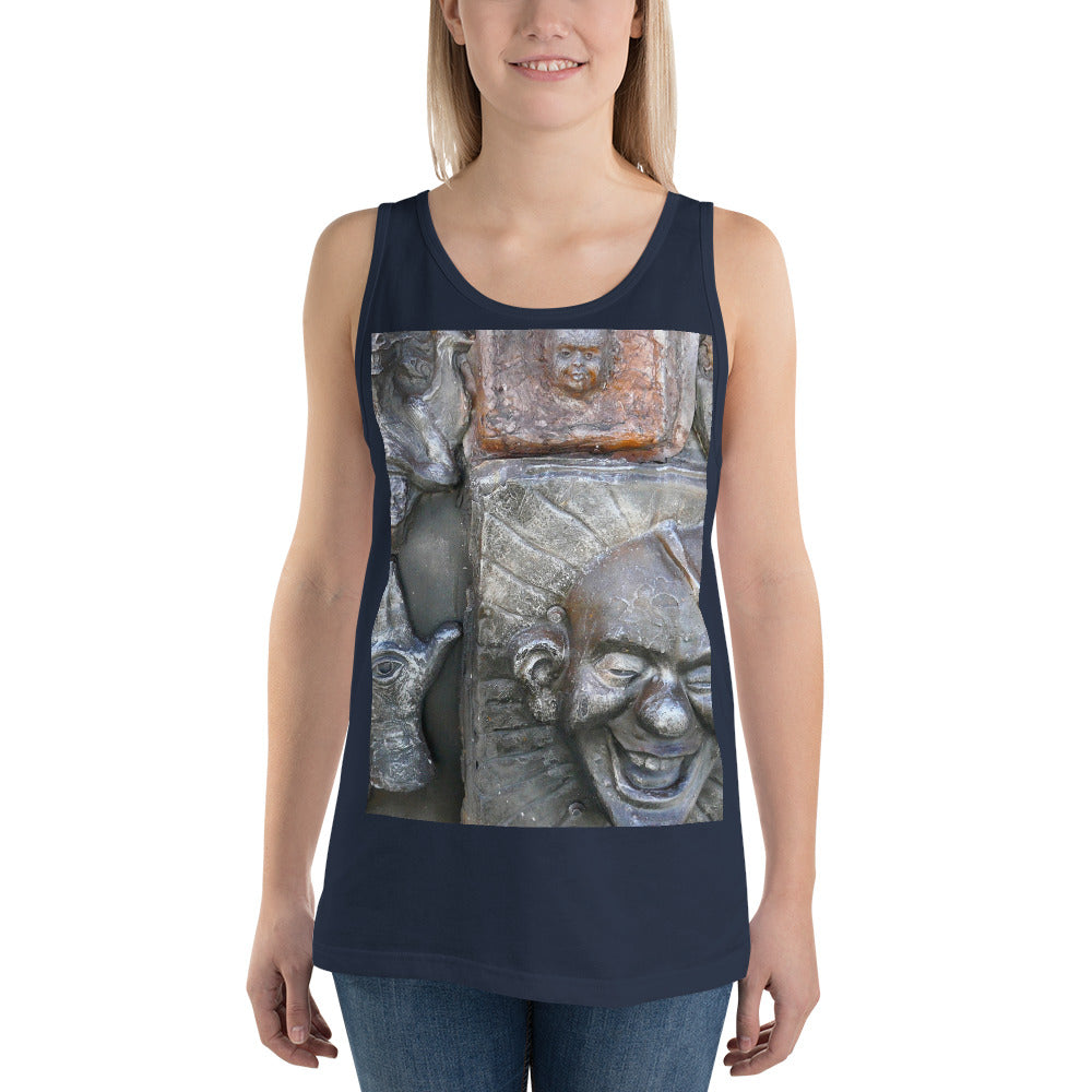 "Cosmic Laughter" - Unisex Premium Tank Top - Fry1Productions