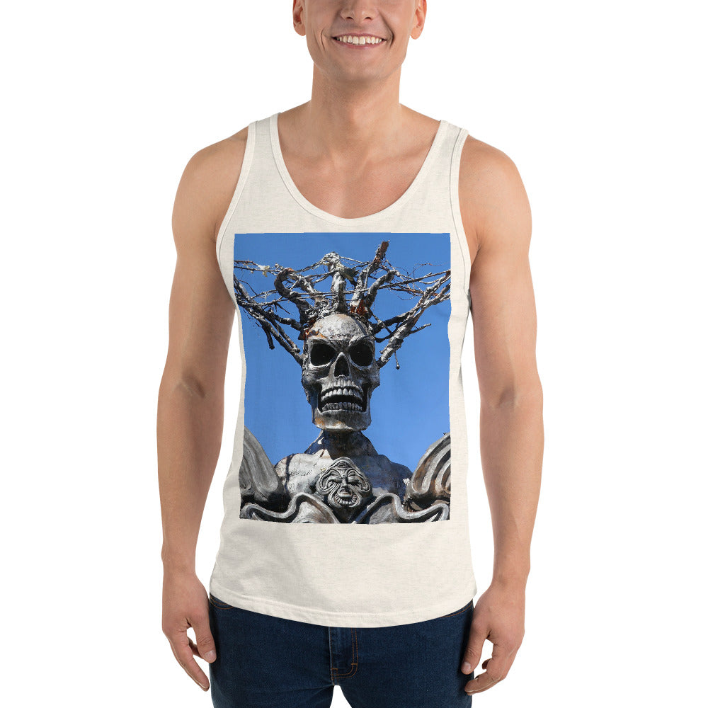 “Skull Warrior Stare” - Unisex Premium Tank Top - Fry1Productions