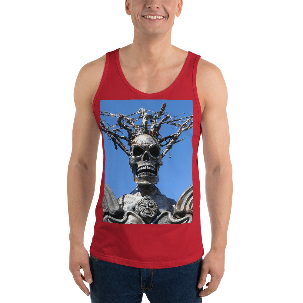 “Skull Warrior Stare” - Unisex Premium Tank Top - Fry1Productions