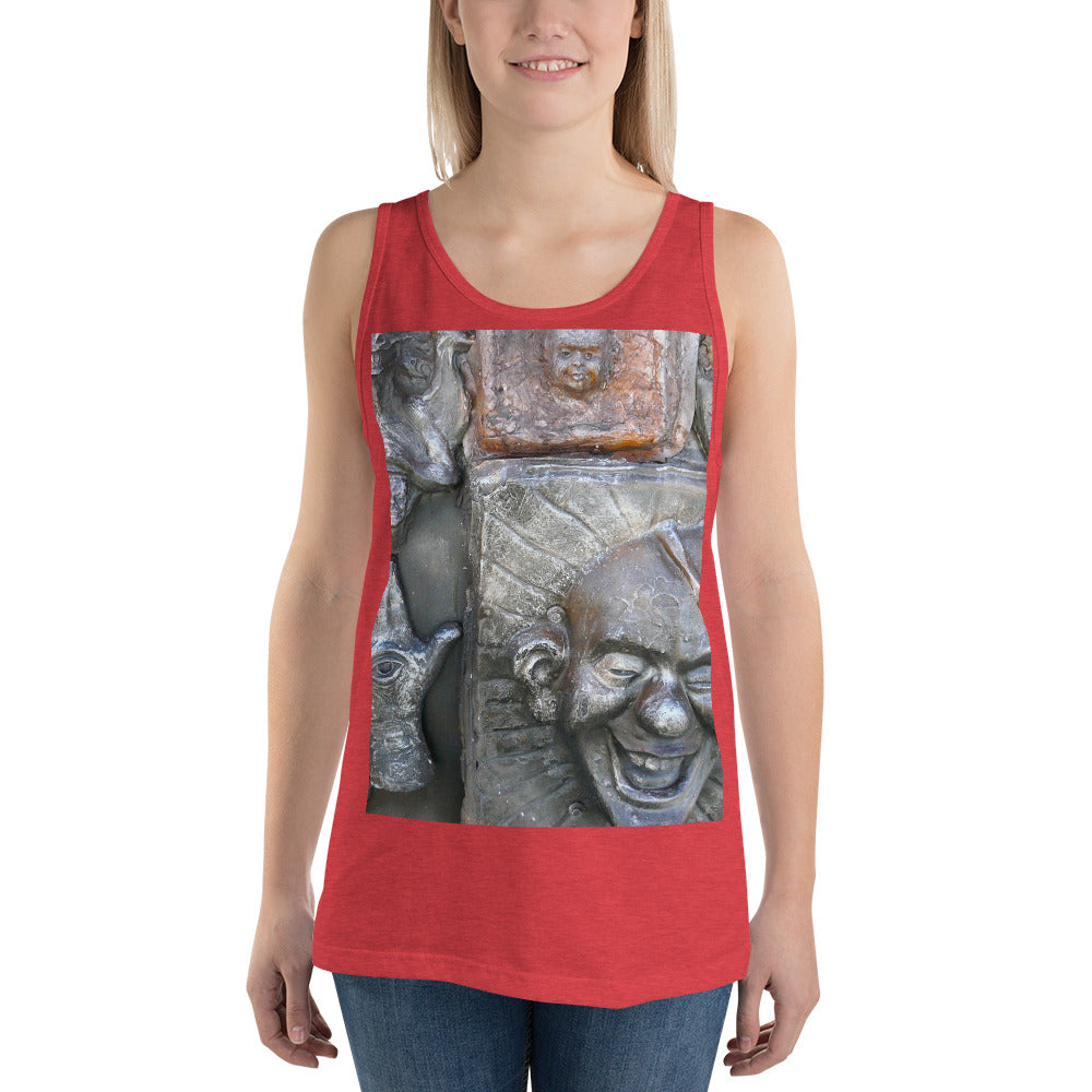 "Cosmic Laughter" - Unisex Premium Tank Top - Fry1Productions