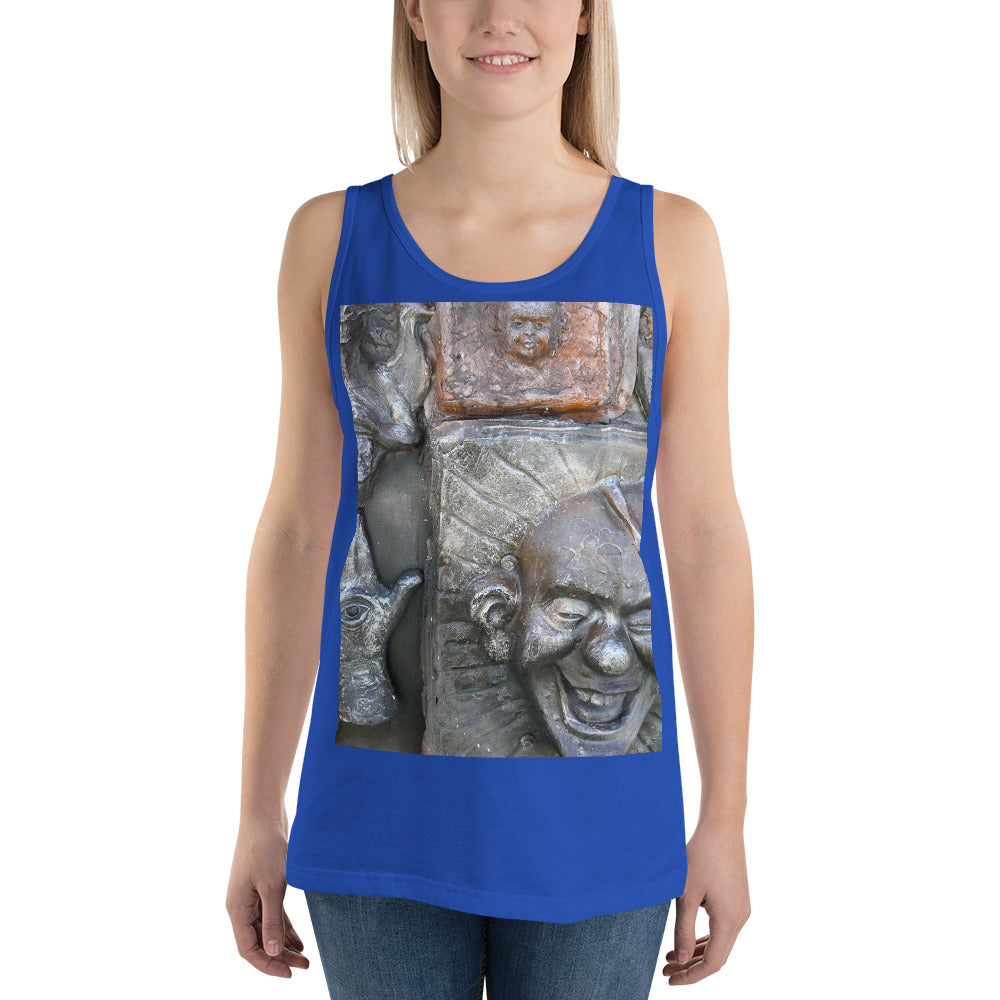 "Cosmic Laughter" - Unisex Premium Tank Top - Fry1Productions