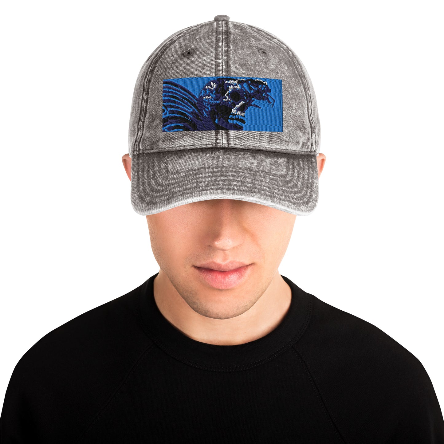 Skull Warrior (Color) - Vintage Cotton Twill Hat - Fry1Productions