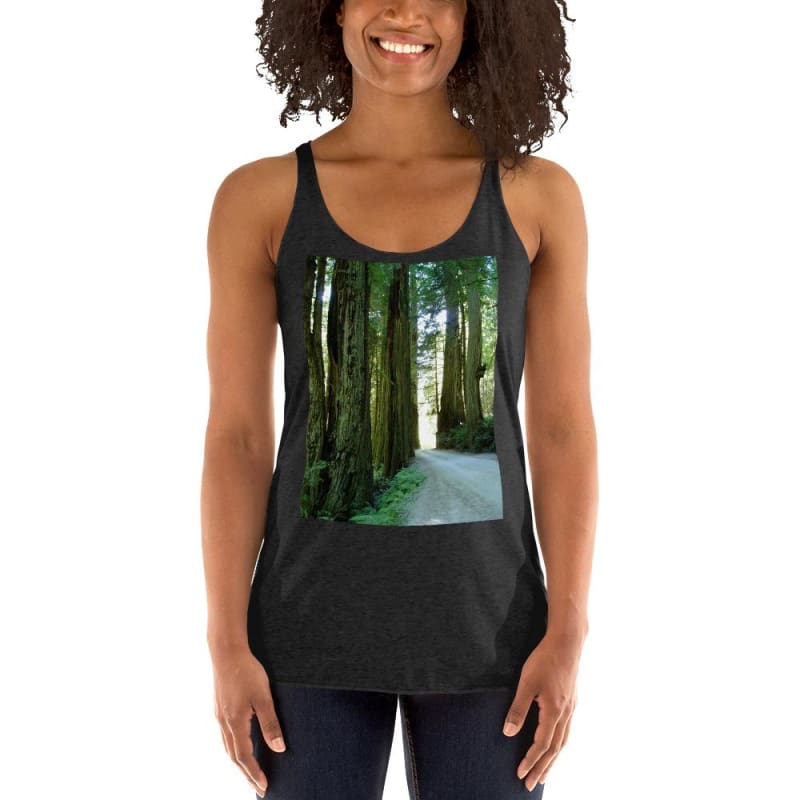 Wandering Ferns and Giants - Women's Racerback Tank Top - Fry1Productions