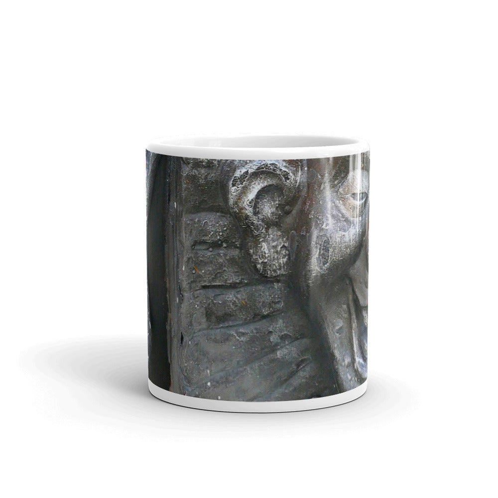 Cosmic Laughter - 11 oz Ceramic white glossy mug - Fry1Productions
