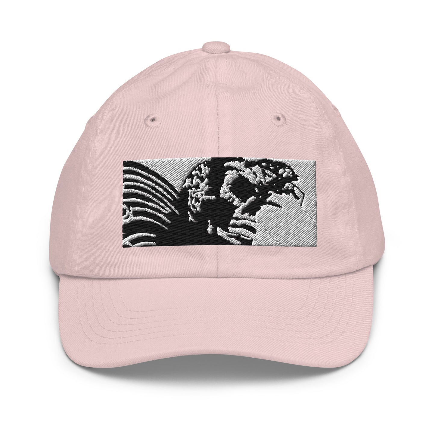 Skull Warrior (Black & White) - Youth Baseball Cap - Fry1Productions