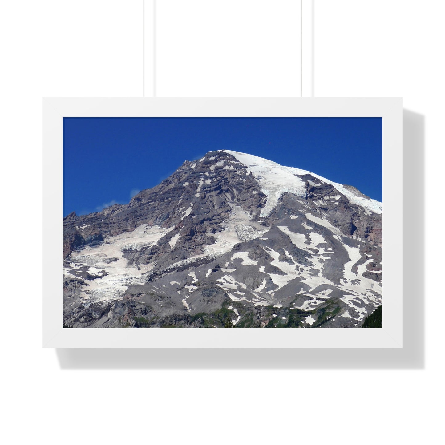 Majestic Mt. Rainier - Framed Horizontal Poster