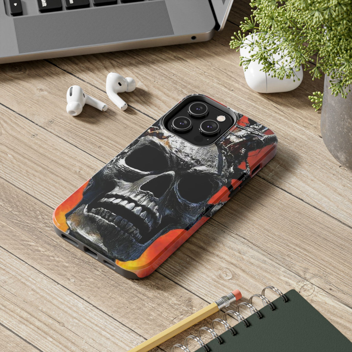 Skull Warrior Inferno Stare (v1) - Tough Phone Cases