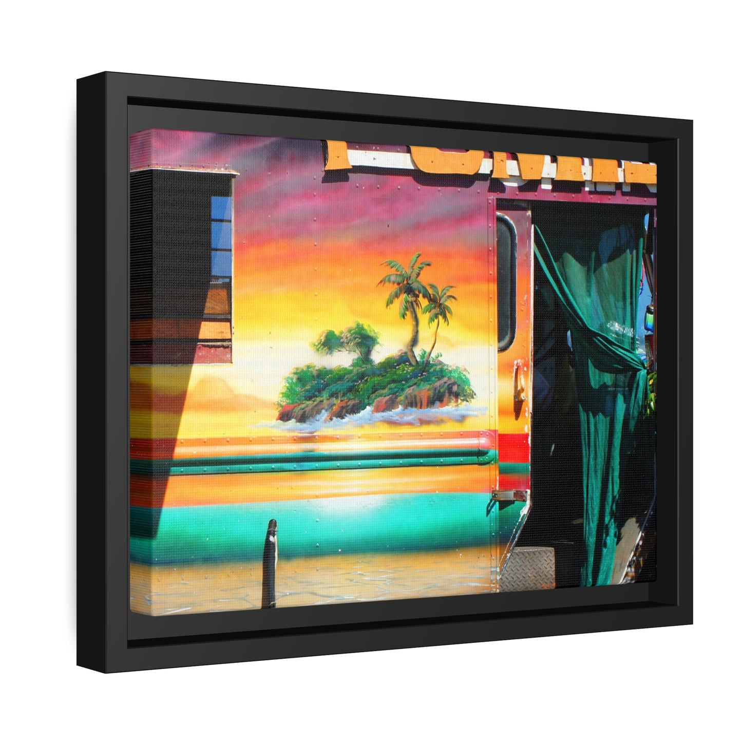Island Love - Matte Canvas, Black Frame - Fry1Productions