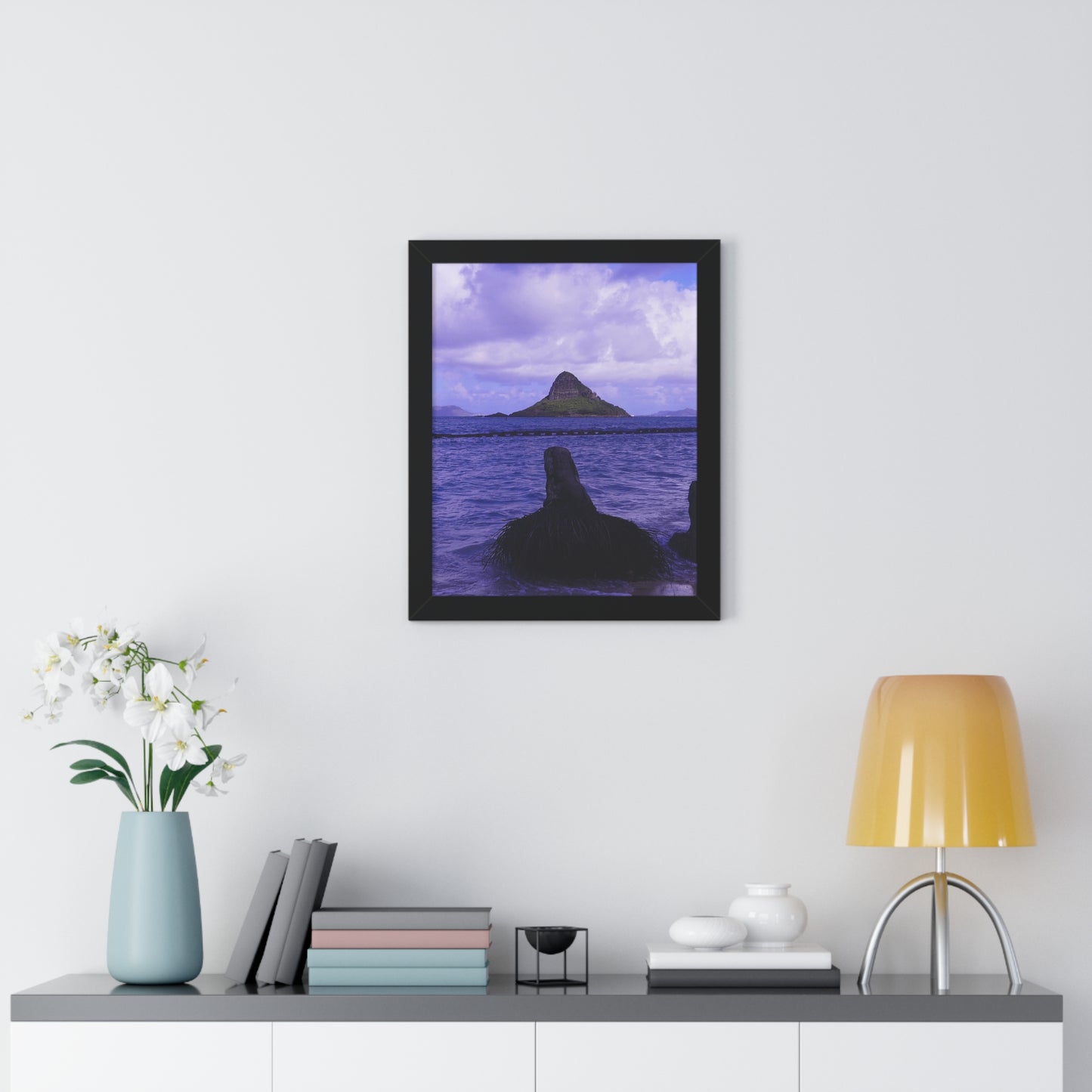Wade To Chinaman's Hat - Framed Vertical Poster