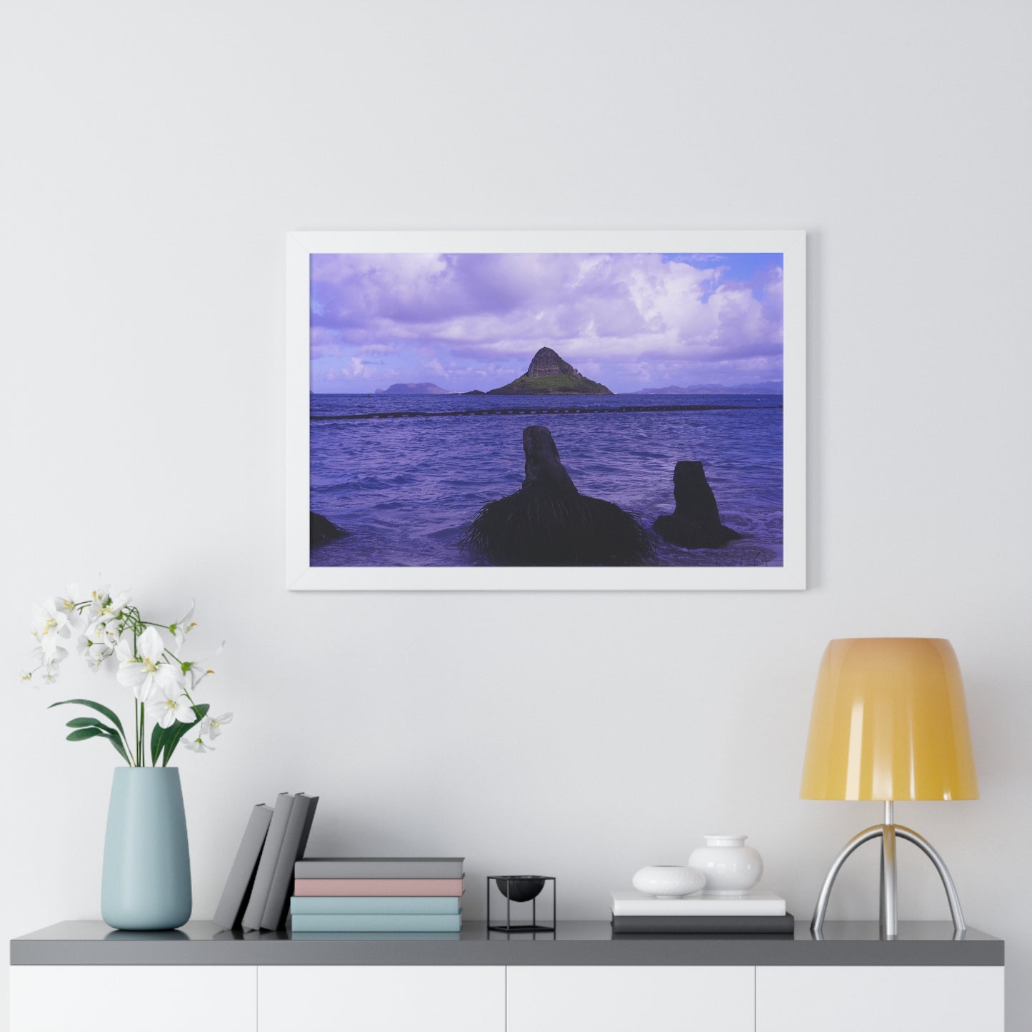 Wade To Chinaman's Hat - Framed Horizontal Poster