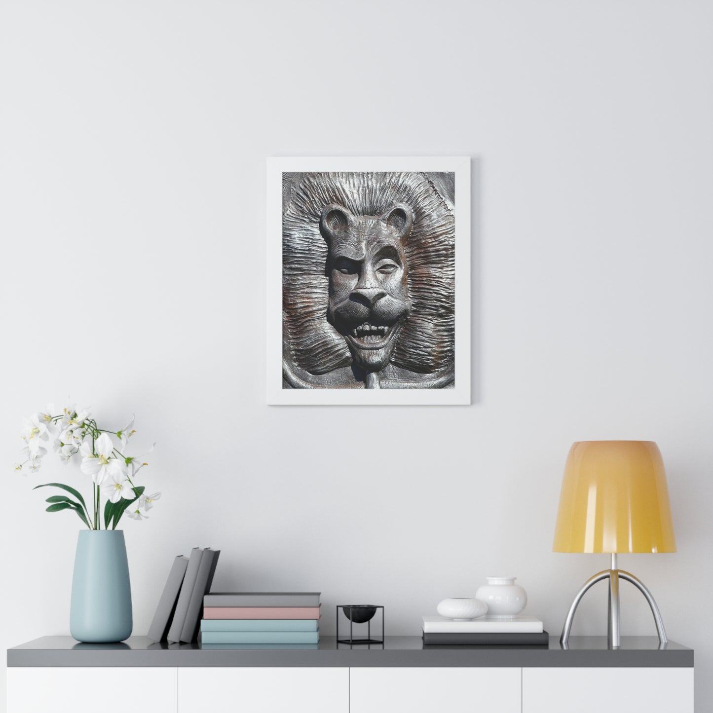 Lion's Friends Forever - Framed Vertical Poster