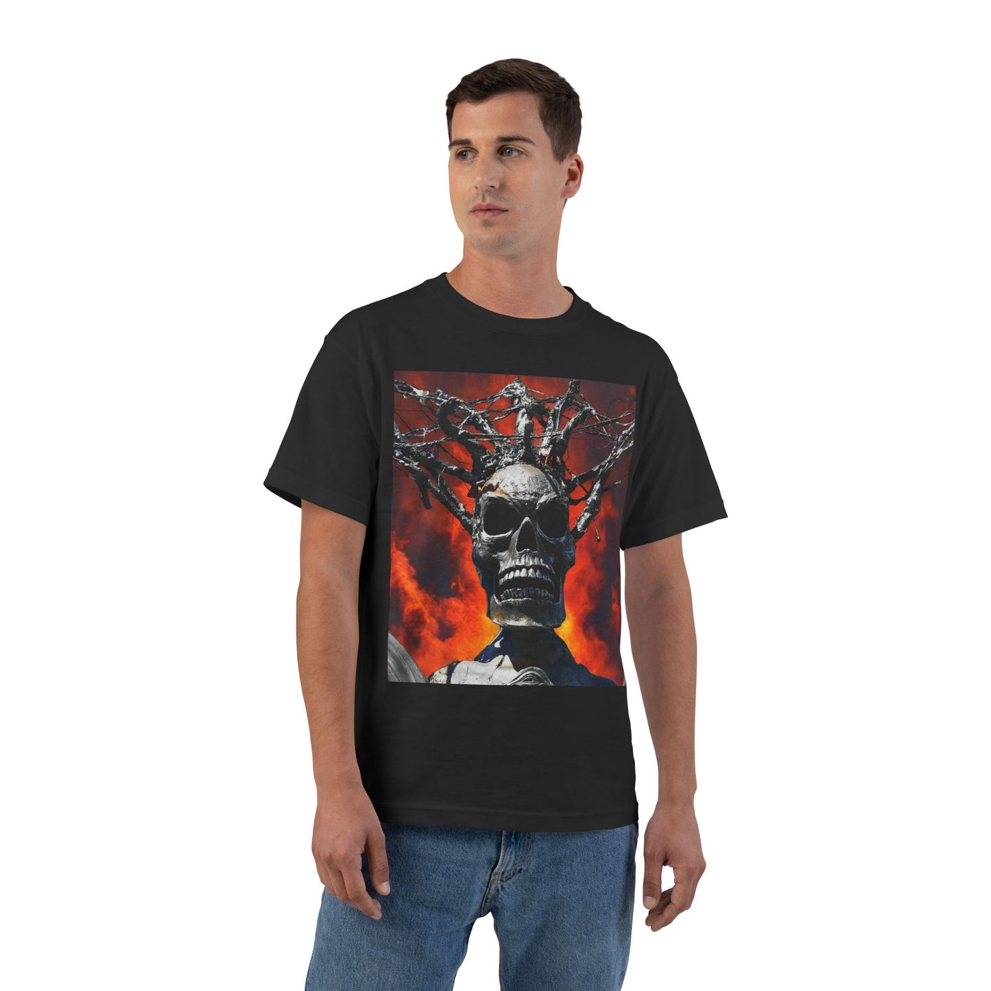 Skull Warrior Inferno Stare - Beefy-T®  Short-Sleeve T-Shirt