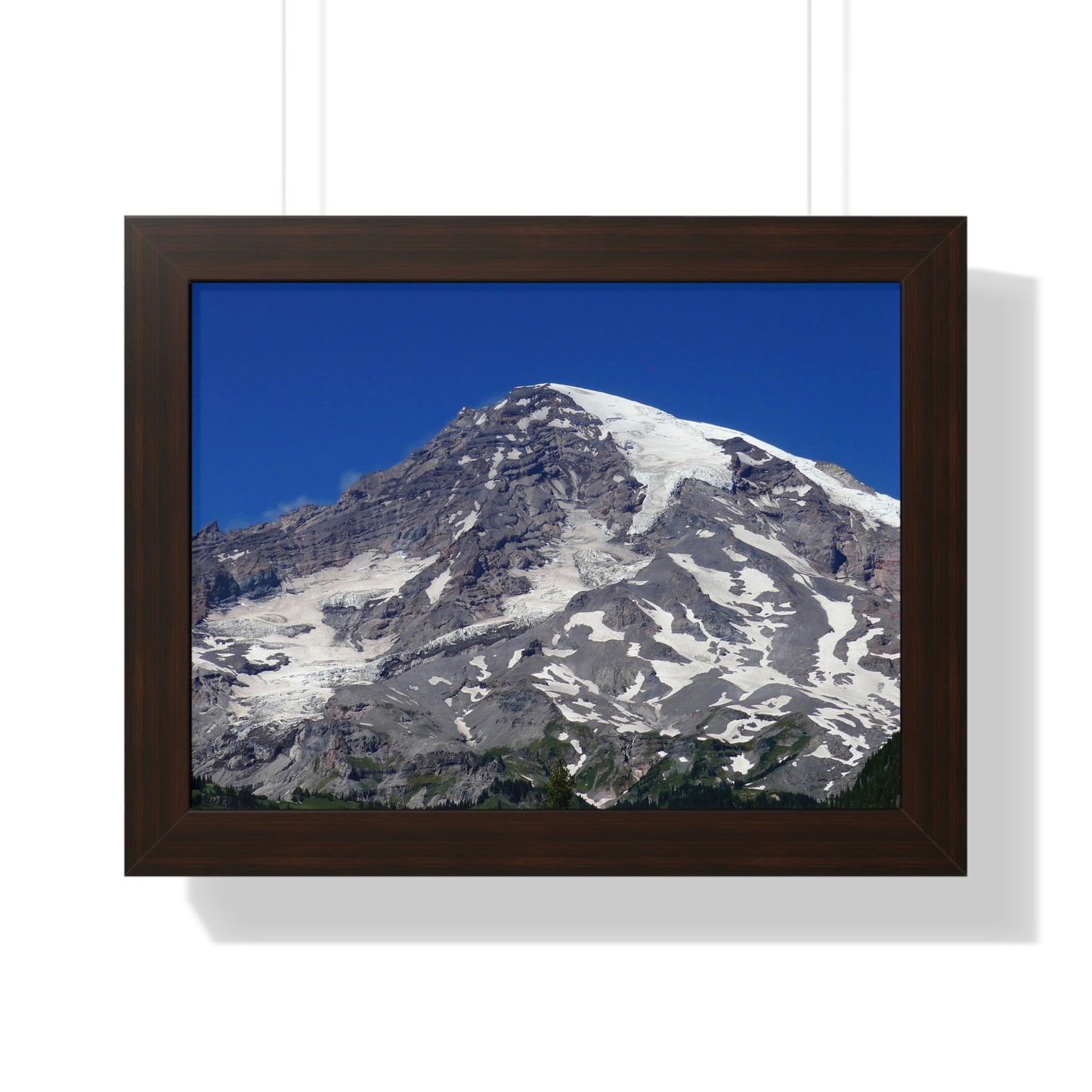 Majestic Mt. Rainier - Framed Horizontal Poster