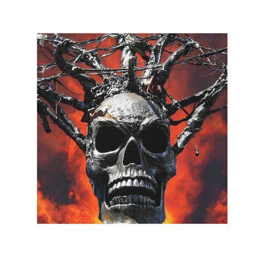 Skull Warrior Inferno Stare - Face Towel