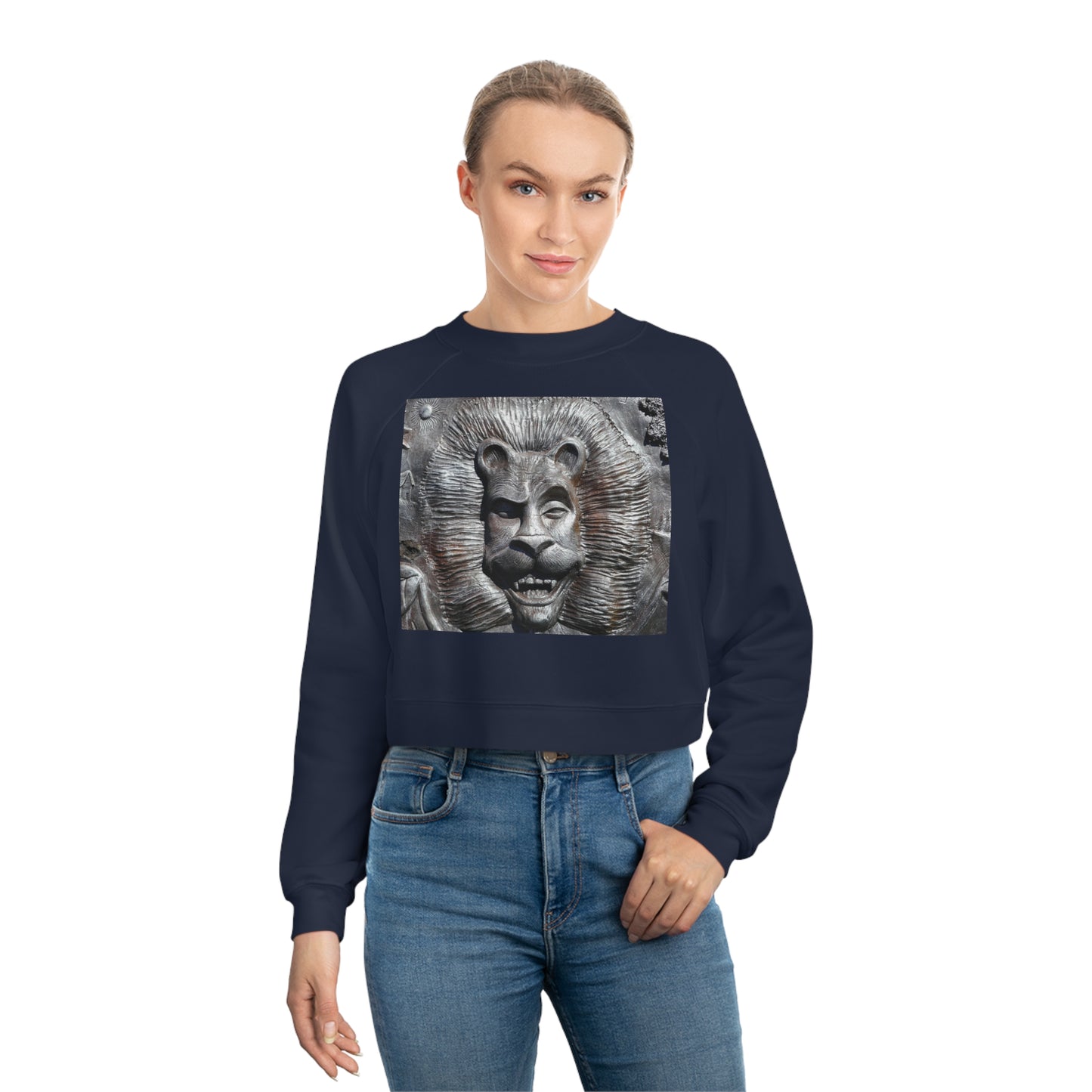 Lion's Friends Forever - Women's Cropped Fleece Pullover - Fry1Productions