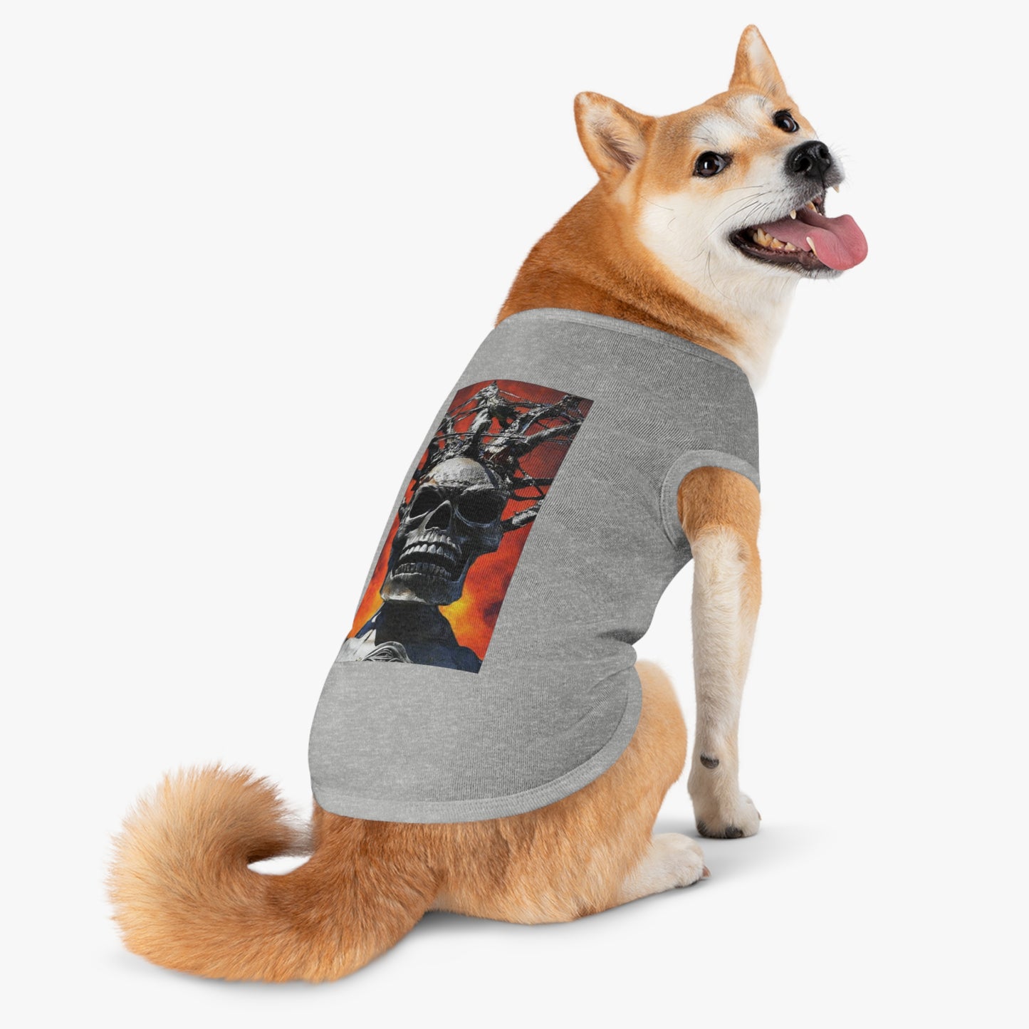 Skull Warrior Inferno Stare - Pet Tank Top