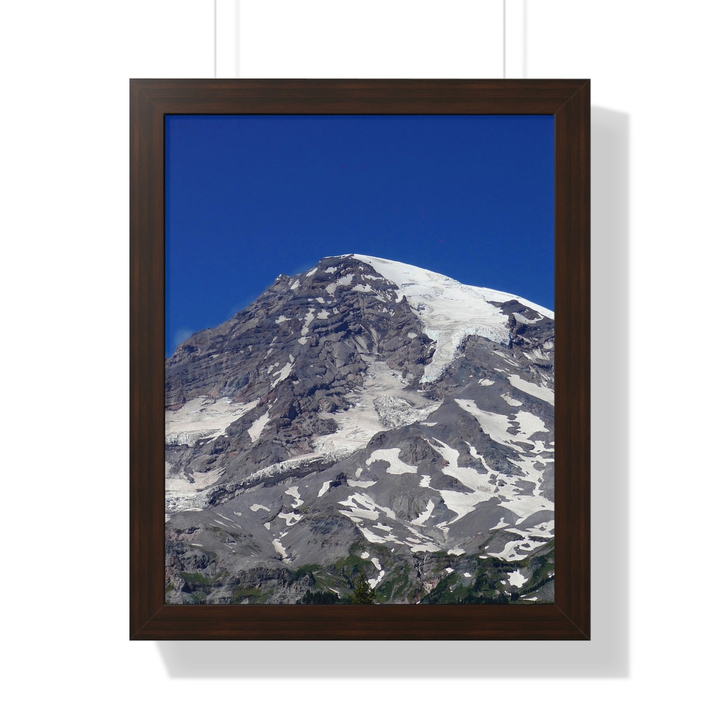 Majestic Mt. Rainier - Framed Vertical Poster