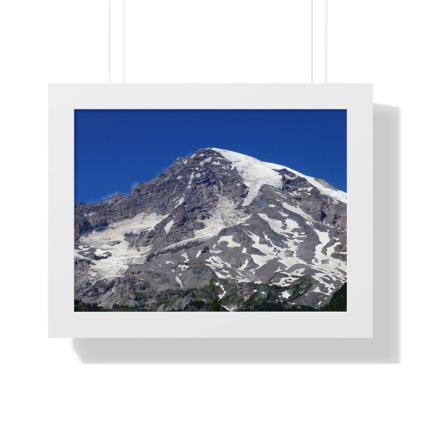 Majestic Mt. Rainier - Framed Horizontal Poster