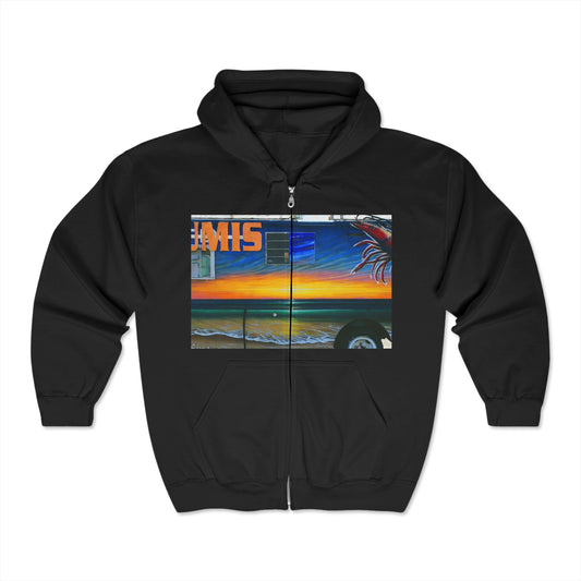 Fumis Aloha - Unisex Full Zip Hooded Sweatshirt