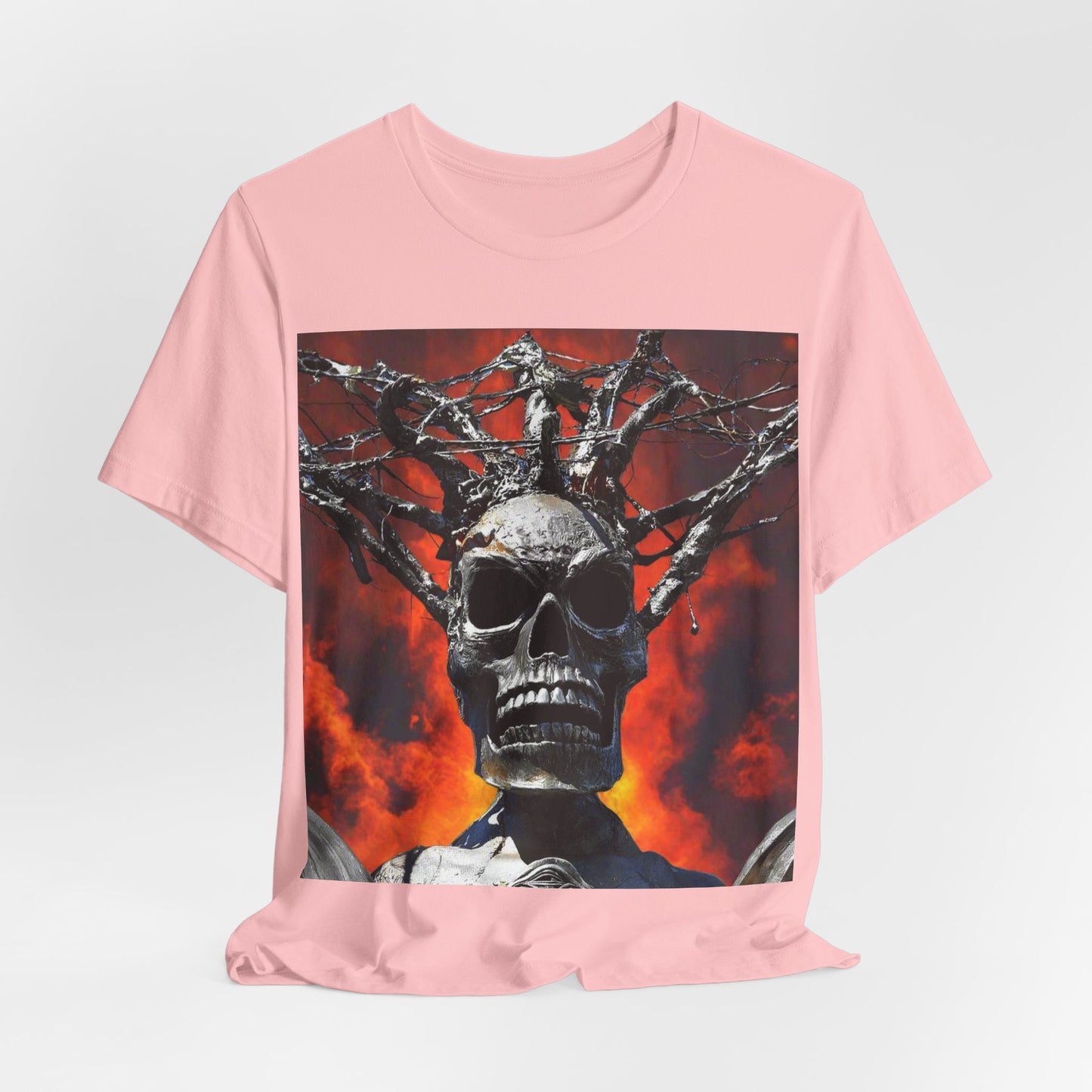 Skull Warrior Inferno Stare - Unisex Jersey Short Sleeve Tee