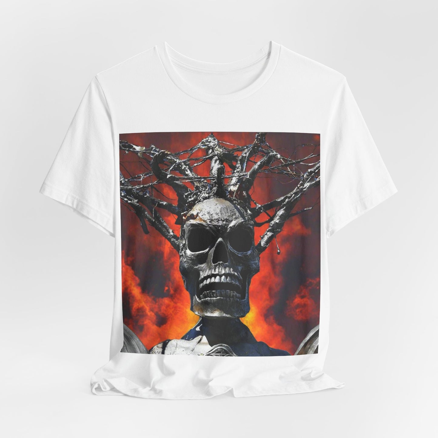 Skull Warrior Inferno Stare - Unisex Jersey Short Sleeve Tee