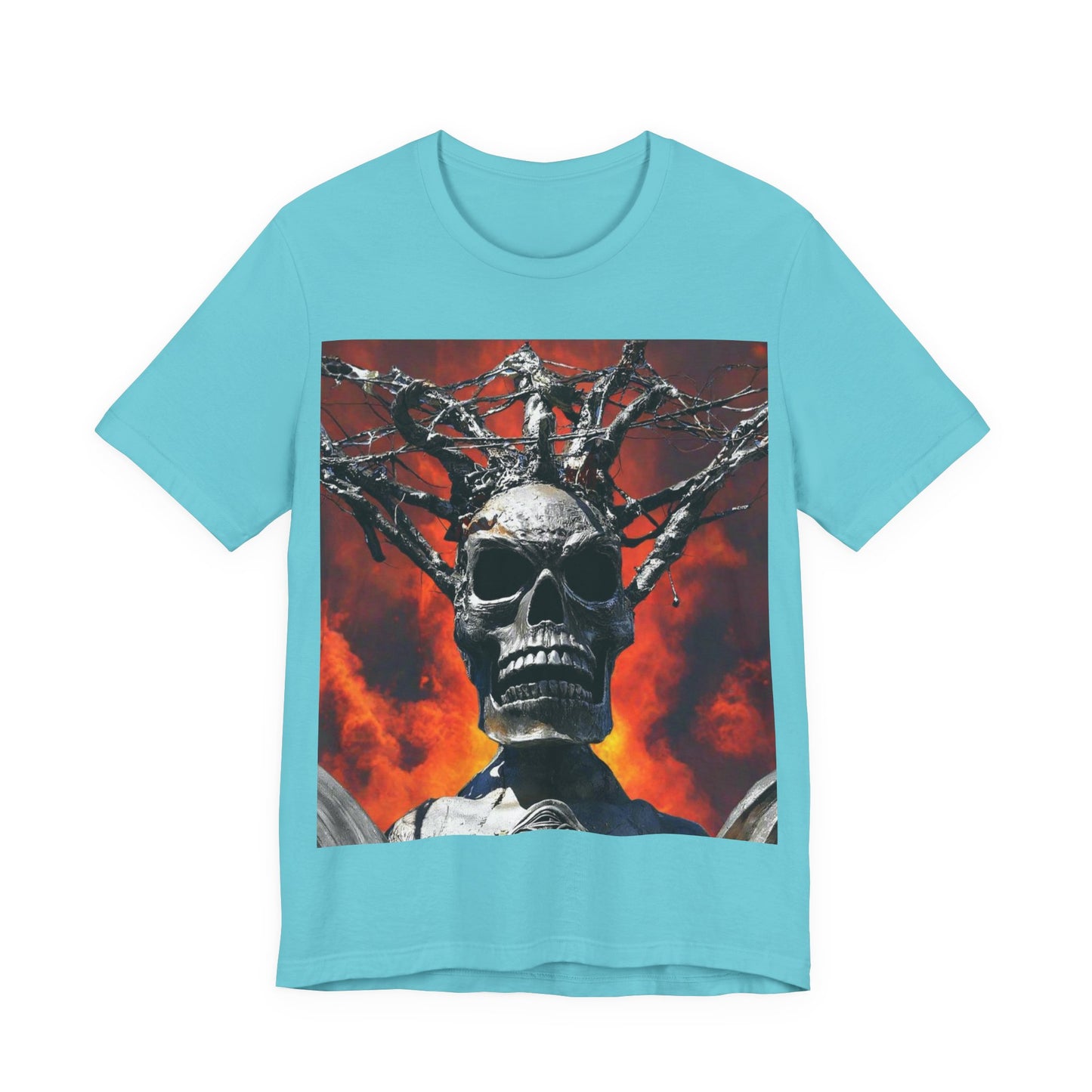 Skull Warrior Inferno Stare - Unisex Jersey Short Sleeve Tee