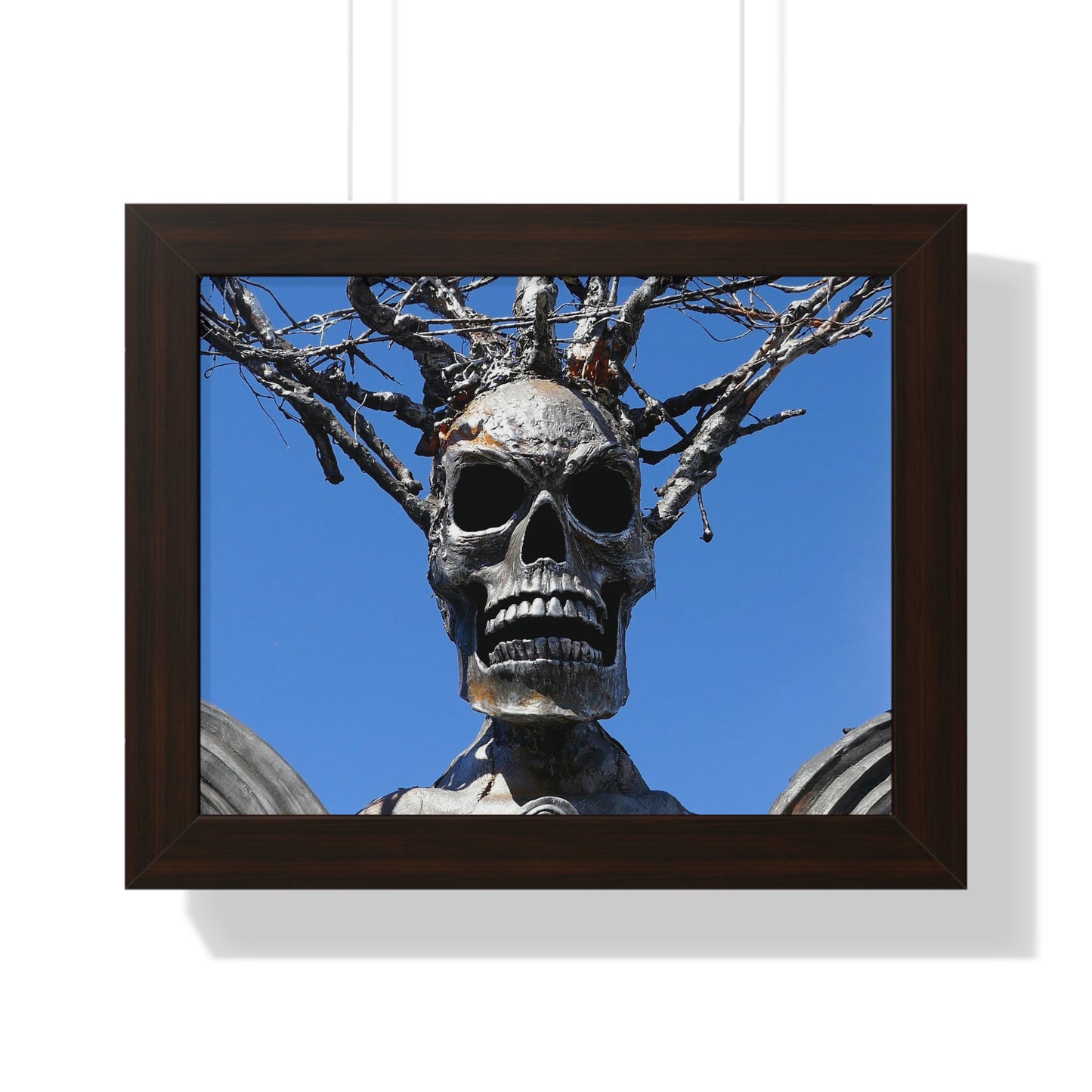 Skull Warrior Stare - Framed Horizontal Poster