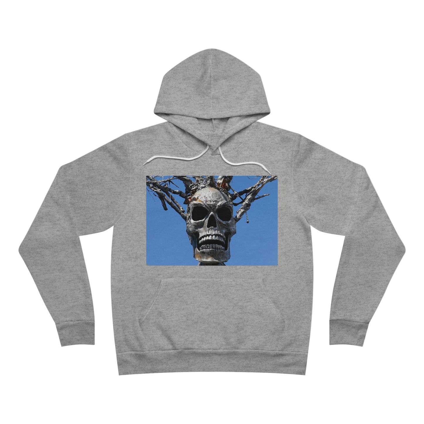 Skull Warrior Stare - Unisex Sponge Fleece Pullover Hoodie - Fry1Productions