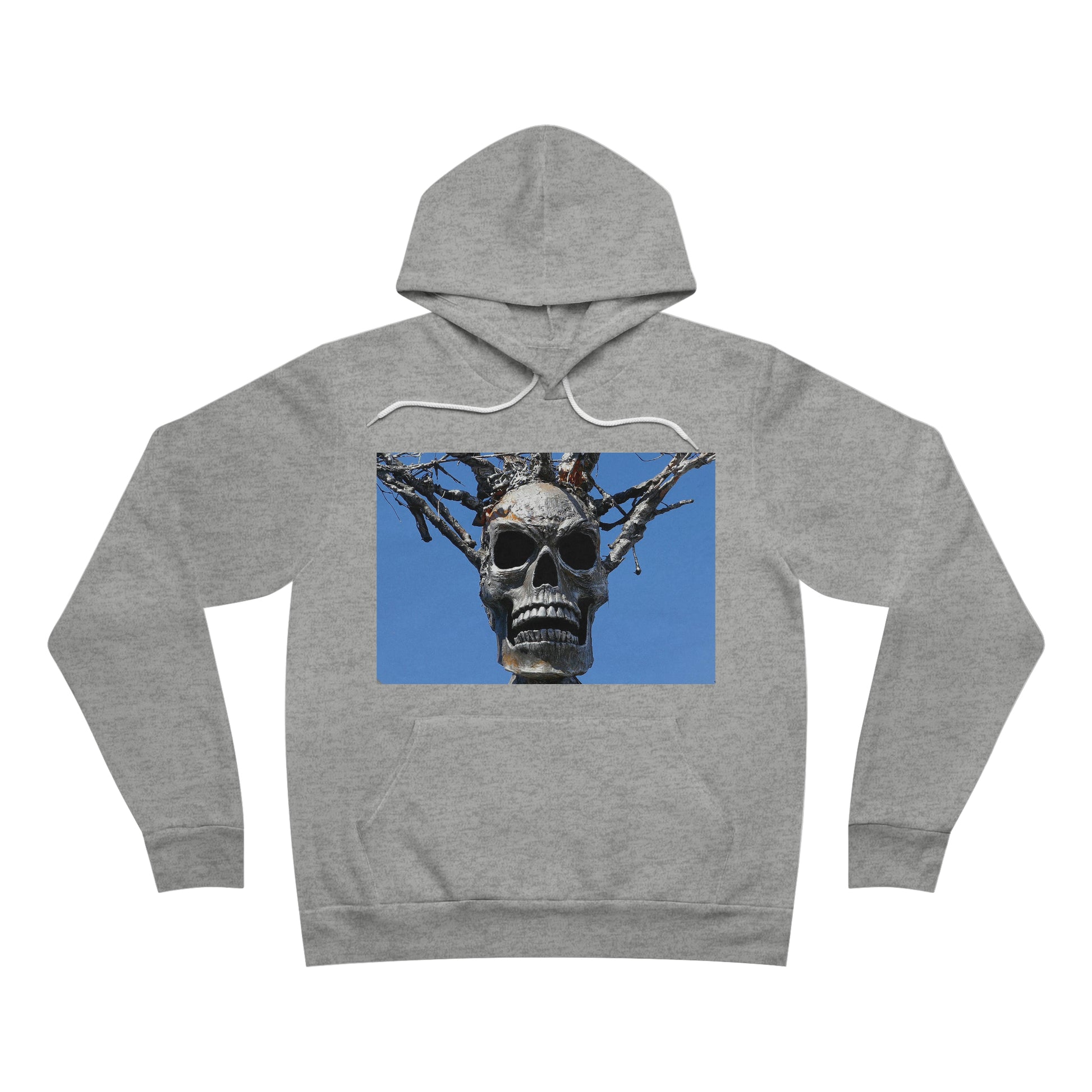 Skull Warrior Stare - Unisex Sponge Fleece Pullover Hoodie - Fry1Productions