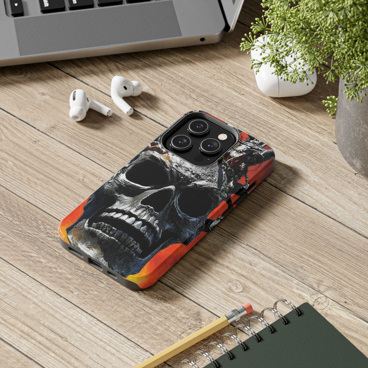 Skull Warrior Inferno Stare (v1) - Tough Phone Cases