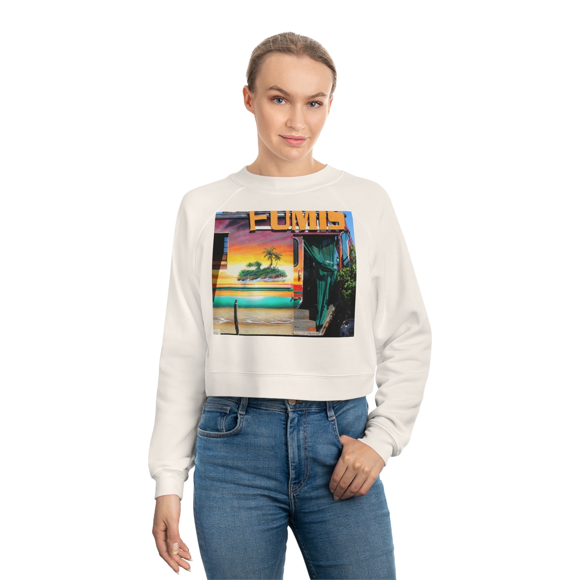 Island love - Women's Cropped Fleece Pullover - Fry1Productions