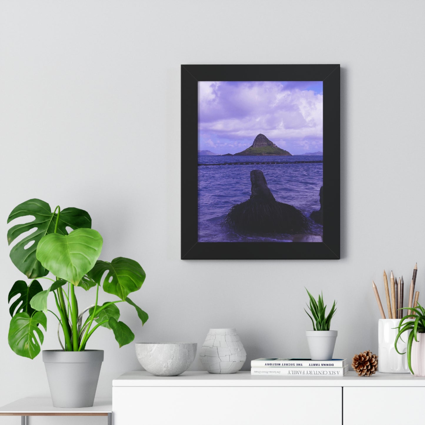 Wade To Chinaman's Hat - Framed Vertical Poster
