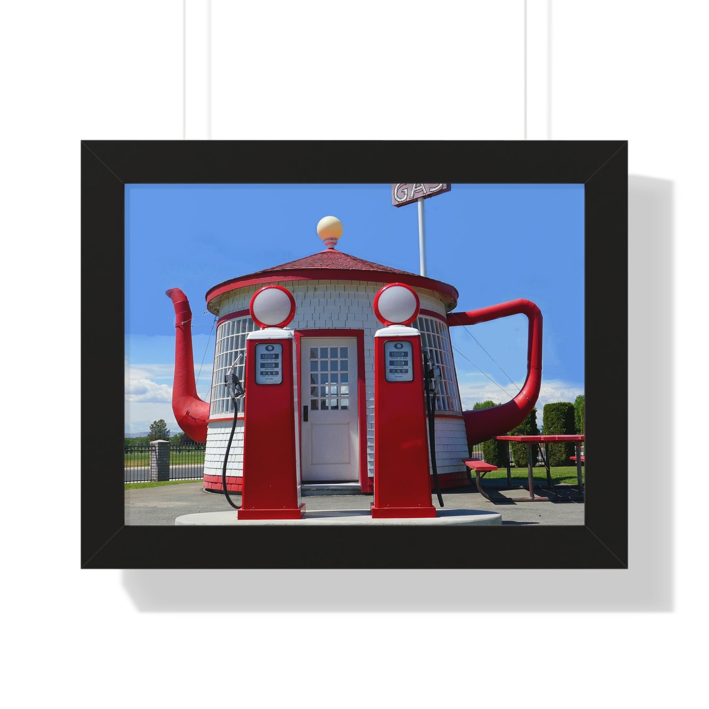 Awesome Teapot Dome Service Station - Framed Horizontal Poster
