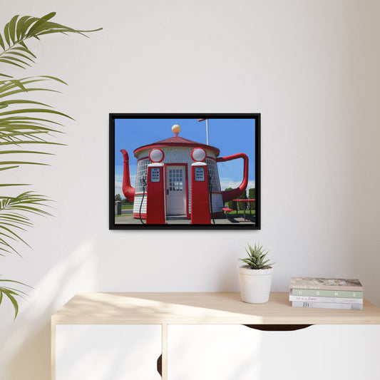 Awesome Teapot Dome Service Station - Matte Canvas, Black Frame - Fry1Productions