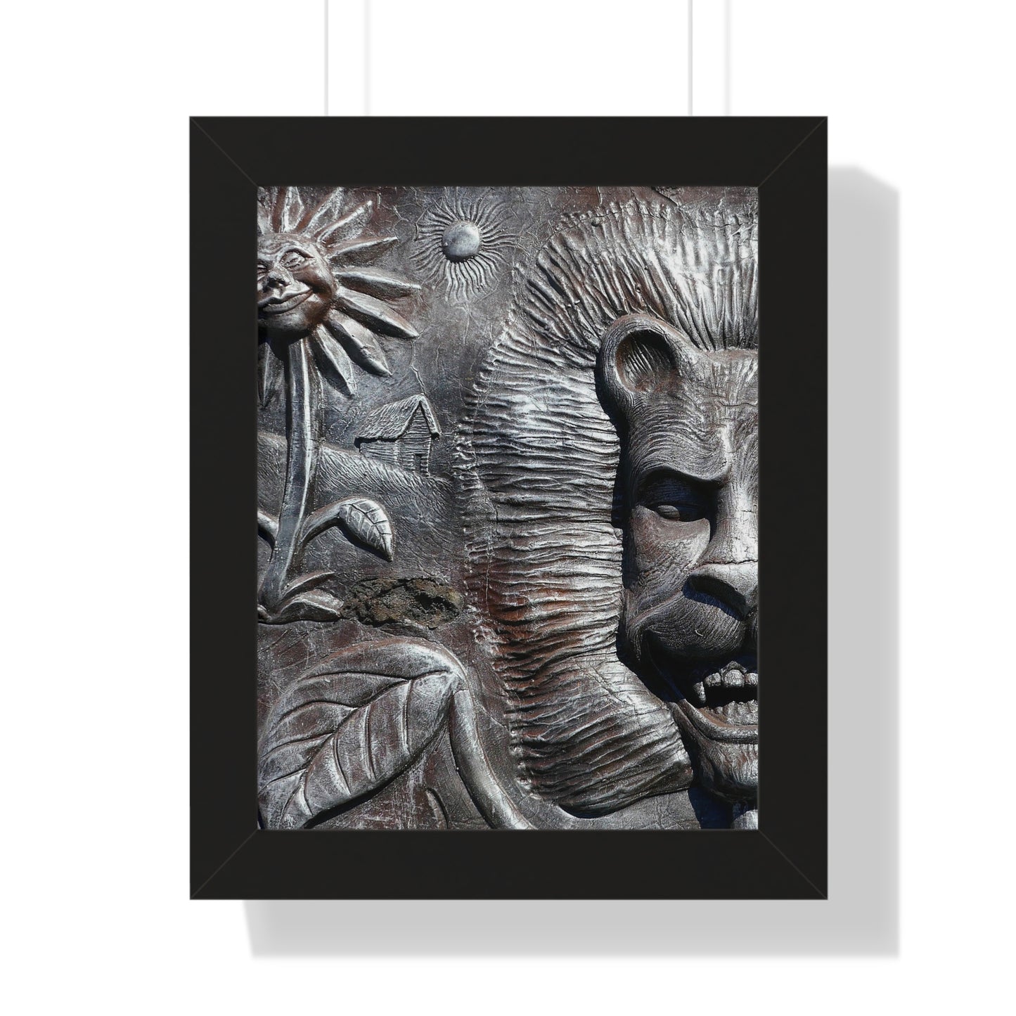 Lion's Friends Forever V2 - Framed Vertical Poster