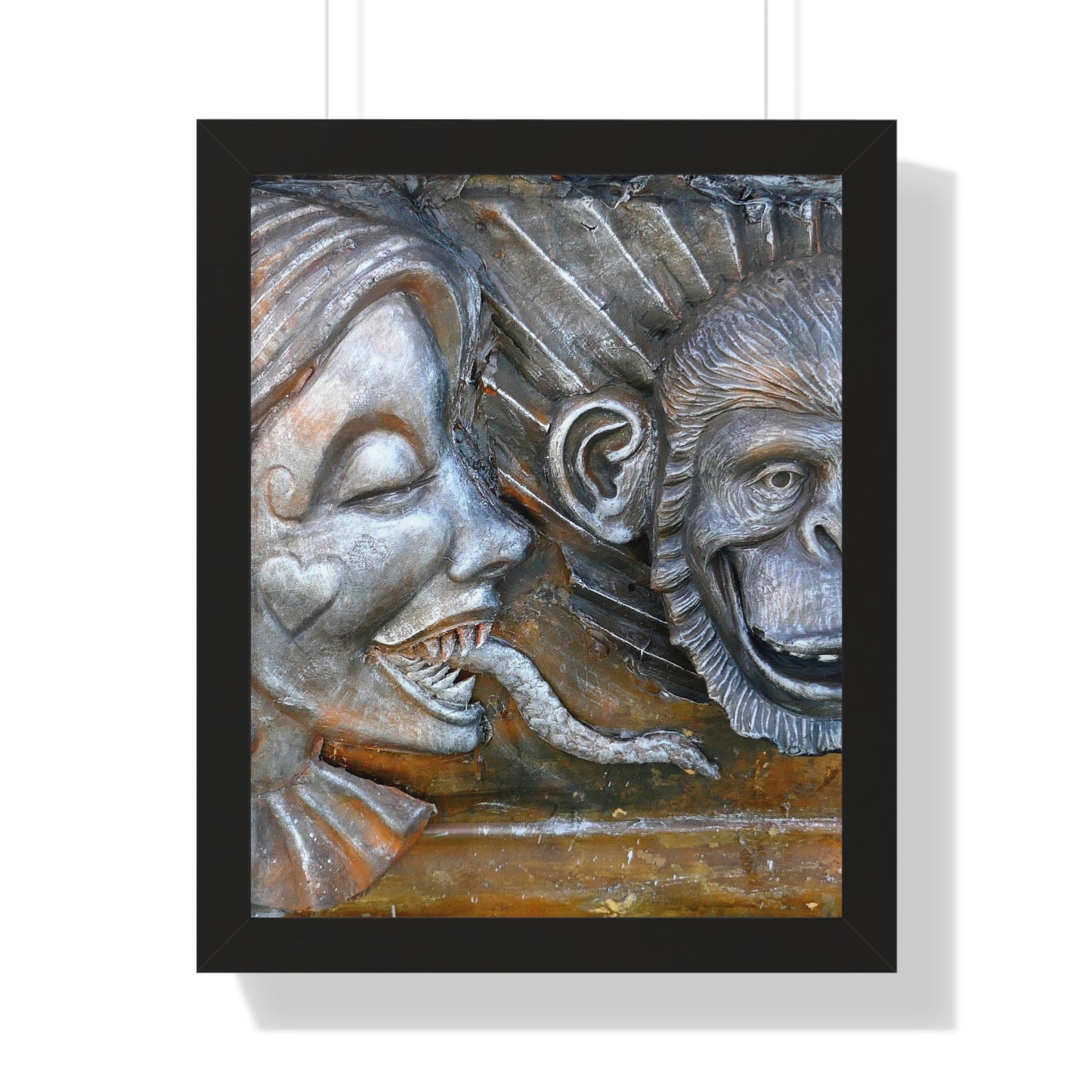 Snakily Speaking - Framed Vertical Poster