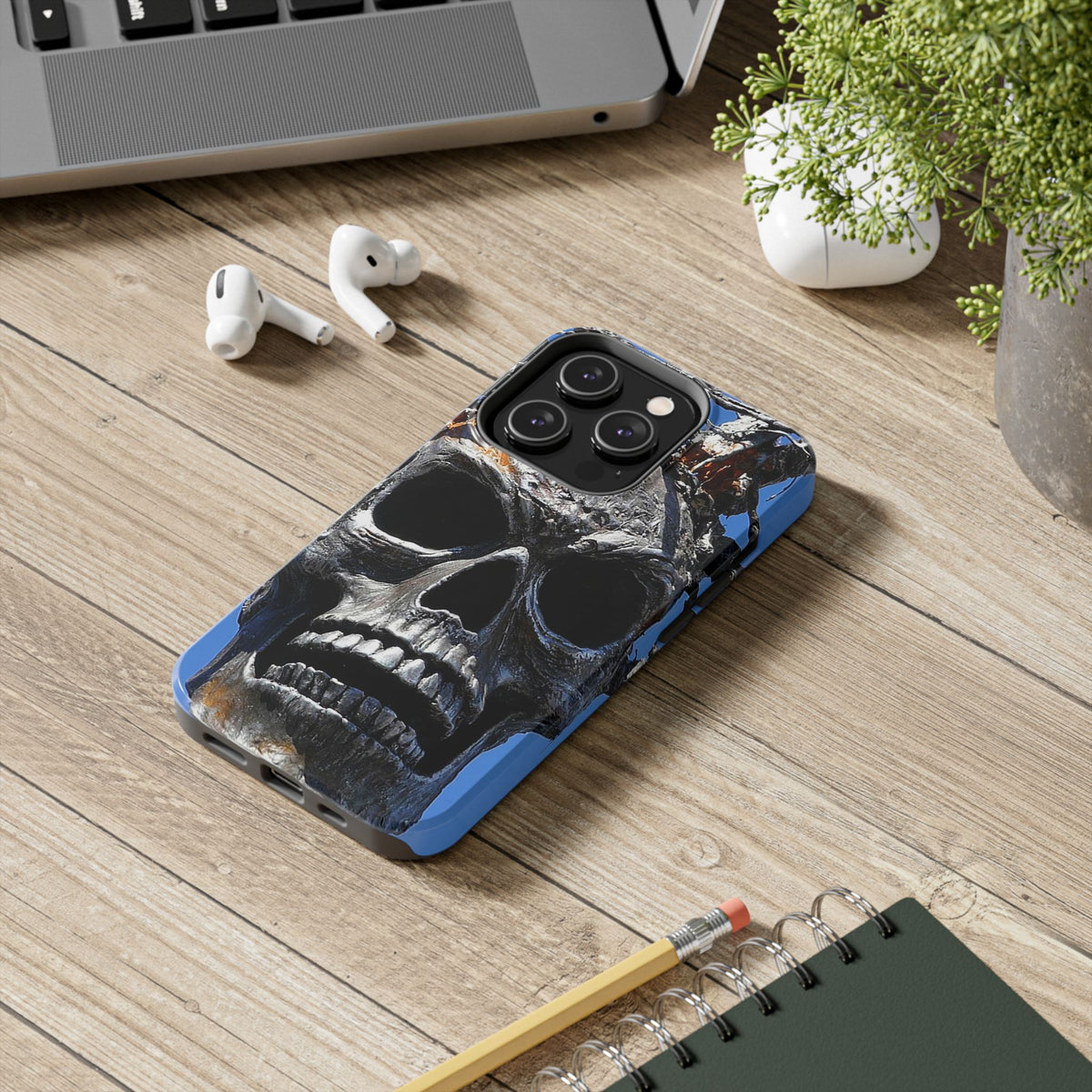 Skull Warrior Stare - Tough Phone Cases