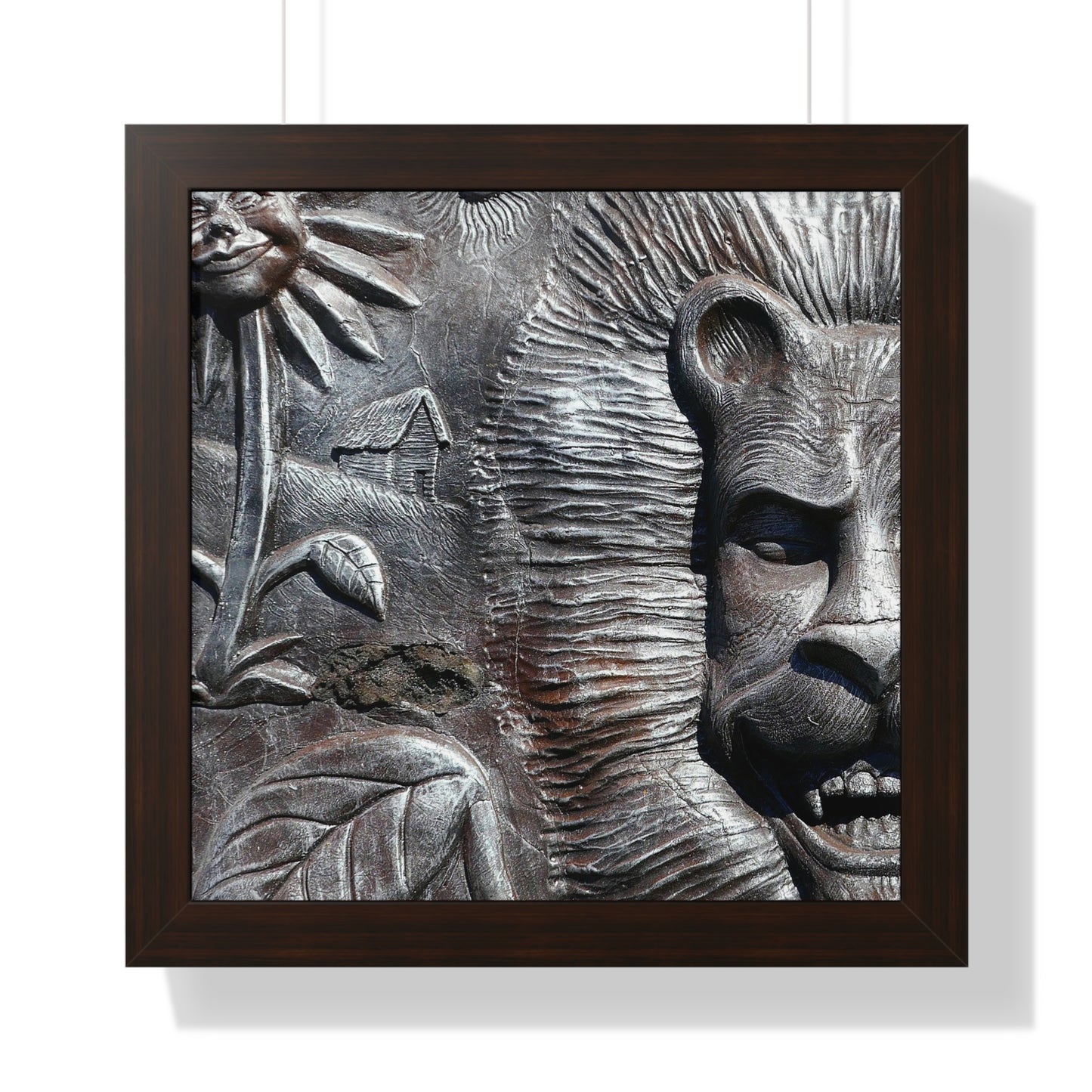 Lion's Friends Forever V2 - Framed Vertical Poster