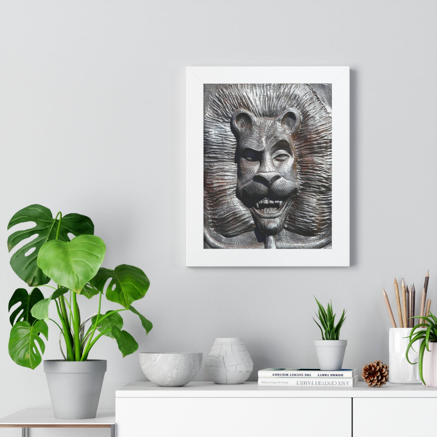 Lion's Friends Forever - Framed Vertical Poster