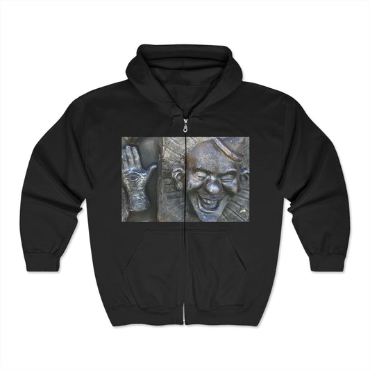 Cosmic Laughter - Unisex Full Zip Hooded Sweatshirt