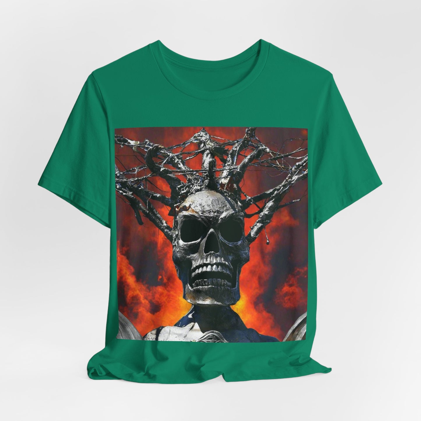 Skull Warrior Inferno Stare - Unisex Jersey Short Sleeve Tee