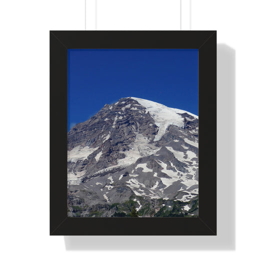 Majestic Mt. Rainier - Framed Vertical Poster
