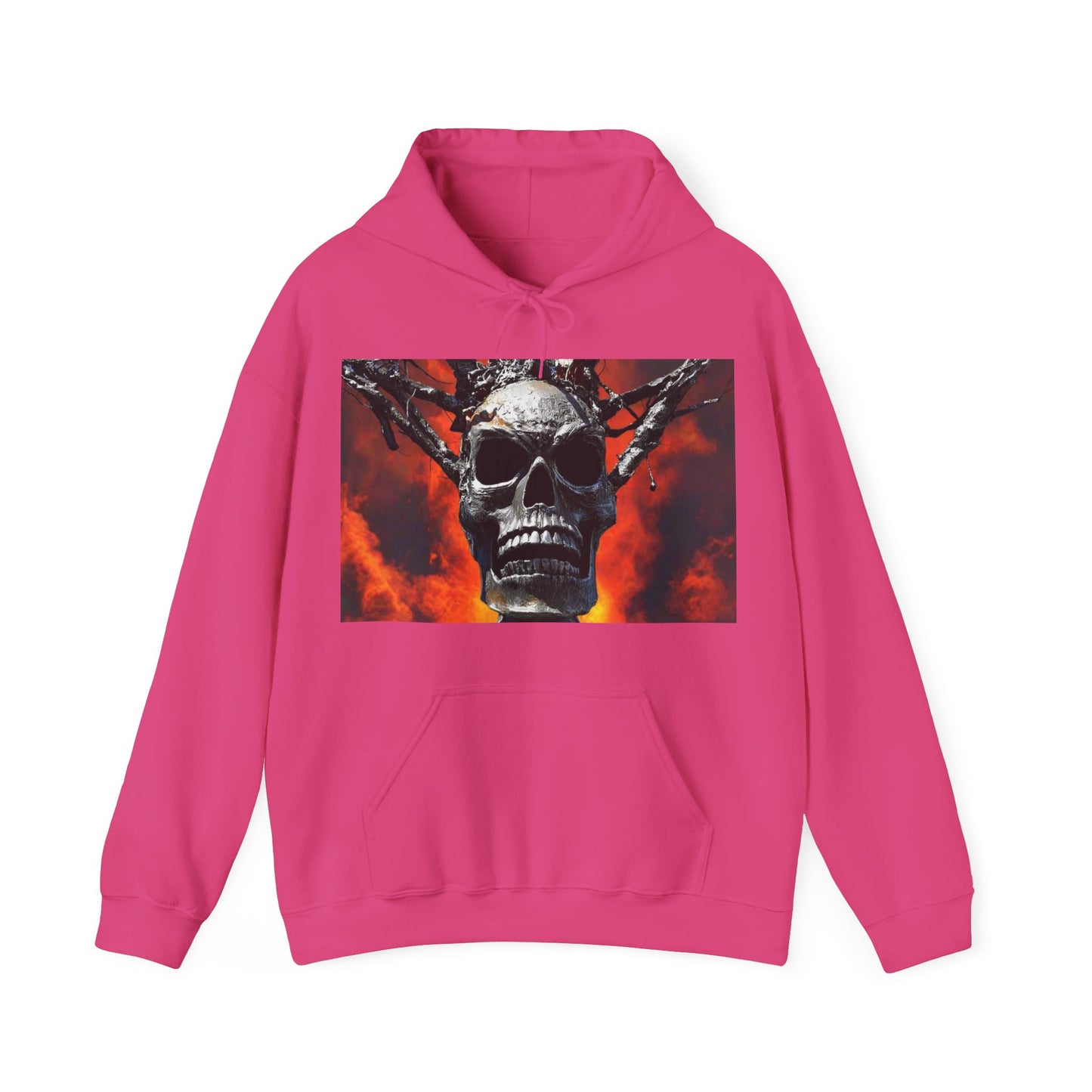 Skull Warrior Inferno Stare - Unisex Heavy Blend Hooded Sweatshirt