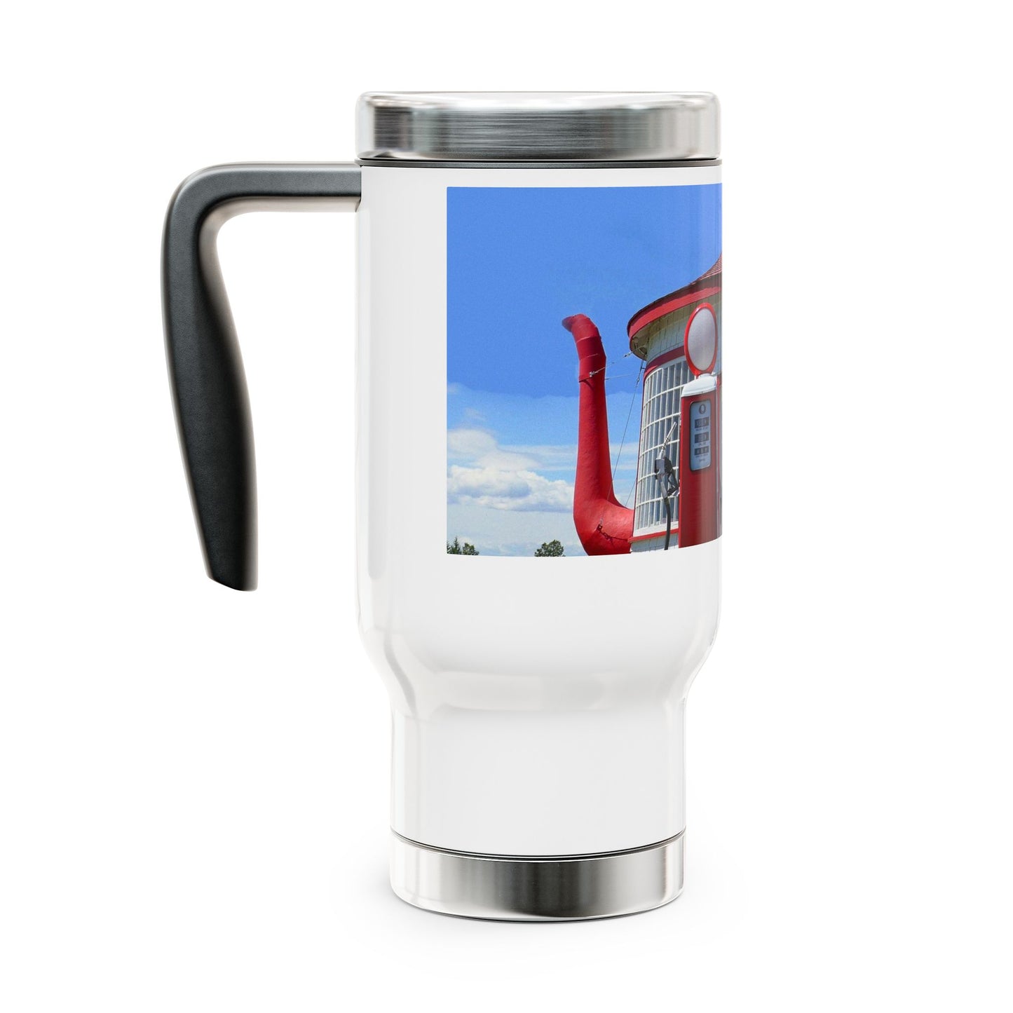 Awesome Teapot Dome Service Station - Stainless Steel Travel Mug with Handle, 14oz