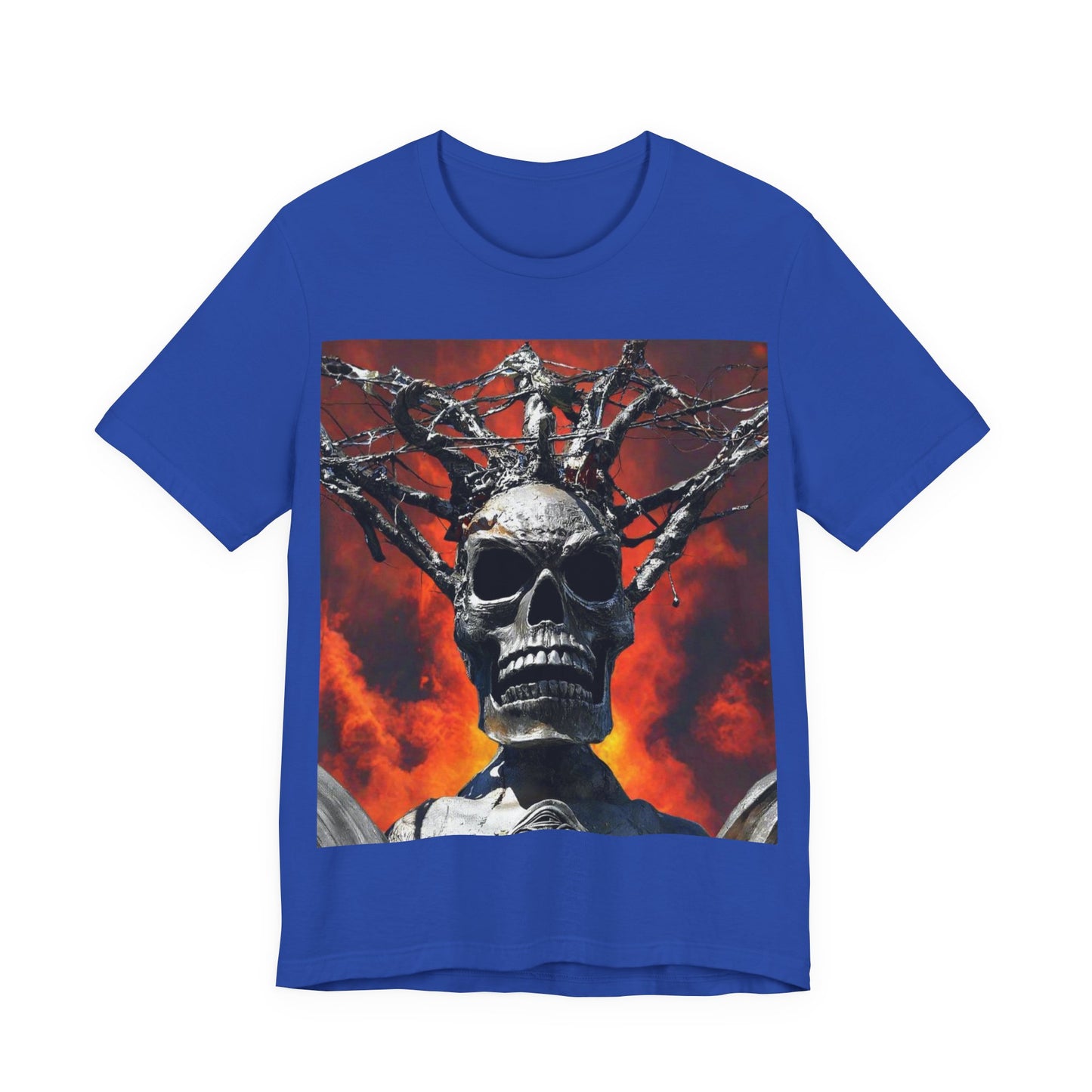 Skull Warrior Inferno Stare - Unisex Jersey Short Sleeve Tee