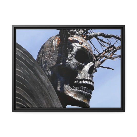 Skull Warrior - Matte Canvas, Black Frame - Fry1Productions