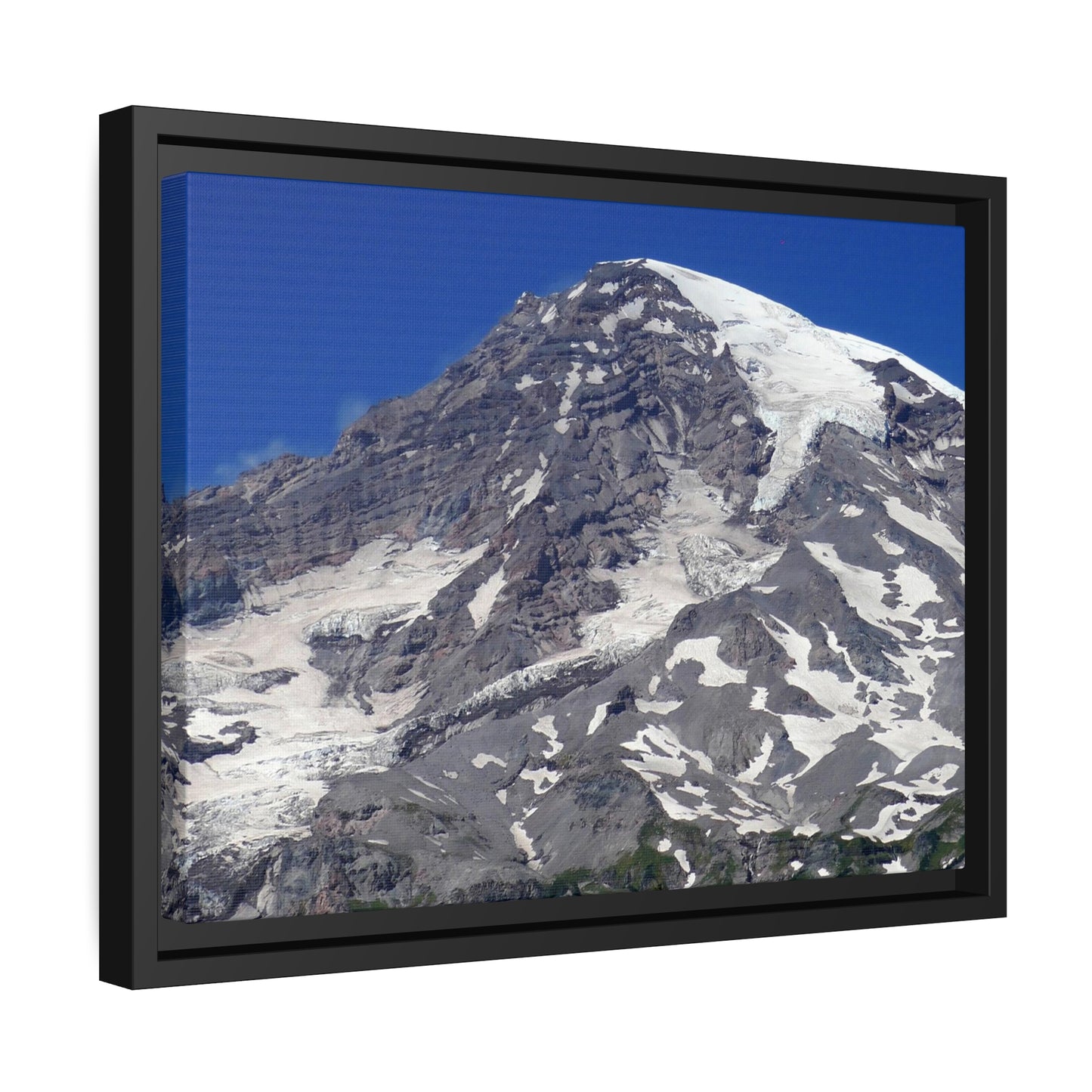 Majestic Mt. Rainier - Matte Canvas, Black Frame - Fry1Productions